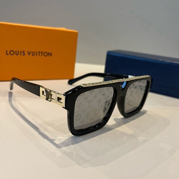 Louis Vuitton Black and Gold Sunglasses - Picture 1 of 7